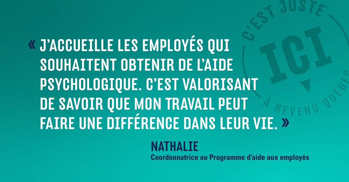 RevenuQuebec's tweet photo. Nos intervenants du Programme d’aide aux employés offrent un soutien important aux membres de notre personnel qui vivent des difficultés. En cette Semaine de la sensibilisation aux maladies mentales, nous les remercions pour leur bienveillance! https://t.co/kubzFhSd2f 
#SSMM22 https://t.co/zPtTrKIihV