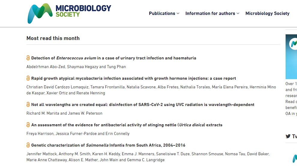 LangridgeLab's tweet photo. We were just having a look for something else when found this. The #Salomella #Infantis in South Africa paper by Jenny & an excellent team of collaborators including our @gemma_langridge is 1 of the most read papers in @MicrobioSoc #AccessMicro this month👉https://t.co/8tZAOL8qNF https://t.co/9qRwiZwAM0
