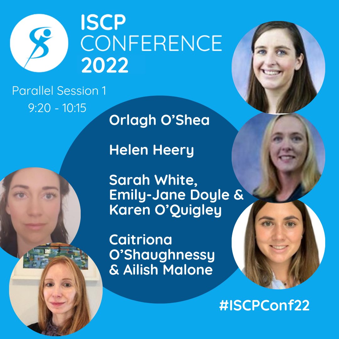 Online Friday 14th October #ISCPConf22

Parallel Session 1 9:20 - 10:15 
'Other &amp; Paediatrics' discussions 

With <a href="/orlaghoshea88/">Orlagh O'Shea</a>
<a href="/HelenHeery/">Helen Heery</a>
<a href="/sarah_white99/">Sarah White</a> <a href="/emilyjanedoyle/">Emily-Jane Doyle</a> &amp; <a href="/karenmcquigley/">Karen O’Quigley</a>
Caitriona O’Shaughnessy &amp; <a href="/ailishmalone/">Ailish Malone</a>

Register iscp2022.exordo.com/login