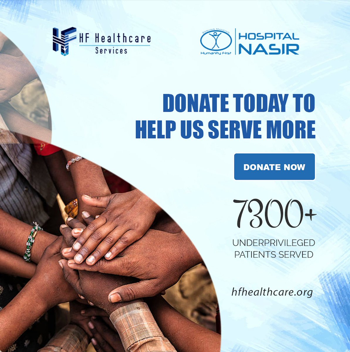 Healthcare_HF's tweet photo. Help us to serve more. 
Donate to Nasir Hospital Care Fund.
https://t.co/DXlb162FZA

#Donation #healthcare #fundraising https://t.co/DU7HEmQGrs