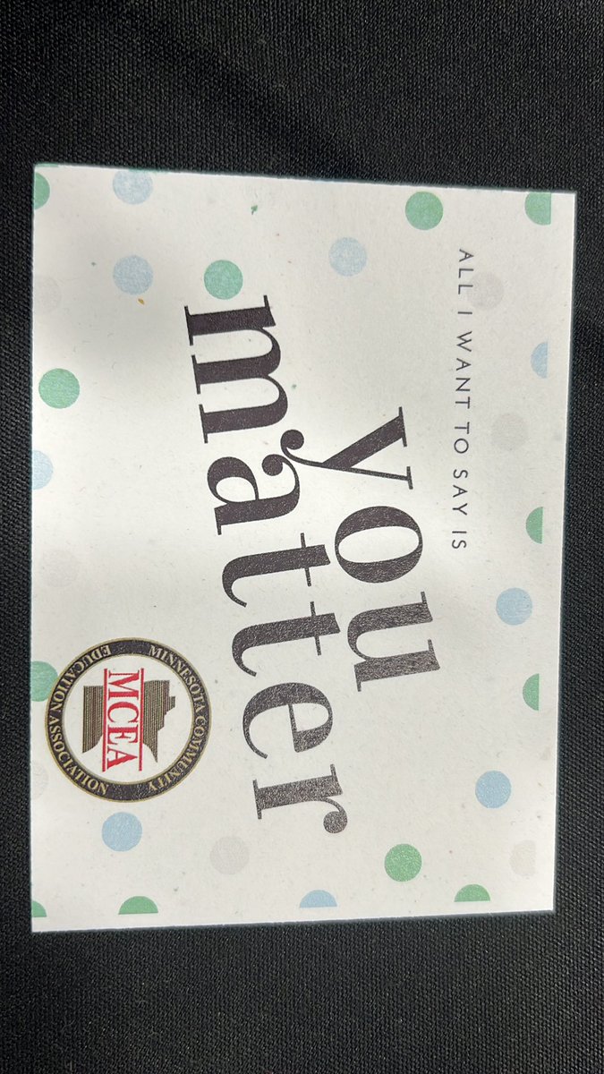 Slater_Curtis_'s tweet photo. We are ready to celebrate each and every person at the @MNCEA Fall Conference! Love the cards on tables that reminds us to show gratitude to each other, You Matter! #MNCEA #TILL360 https://t.co/ktUlNH0OCB