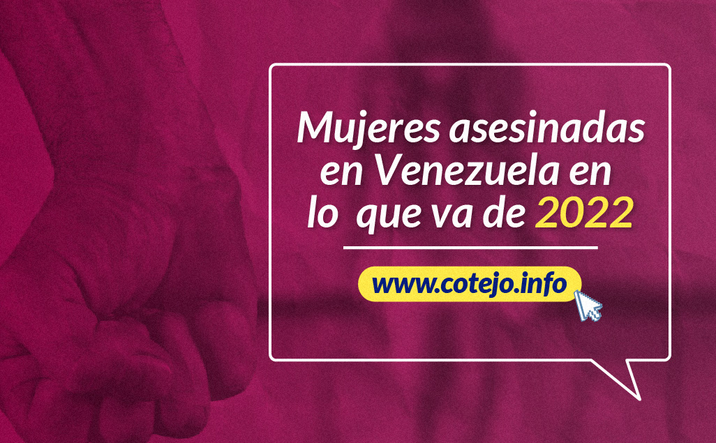 cotejoinfo's tweet photo. #ContadorCotejo Entre el 22 y el 28 de septiembre de 2022 tres mujeres fueron asesinadas de forma violenta en #Venezuela. En 2 de los 3 casos el agresor murió mientras que el otro victimario fue capturado. #5Oct 

Sigue leyendo 👀🧵 https://t.co/yoUaO9fB8H