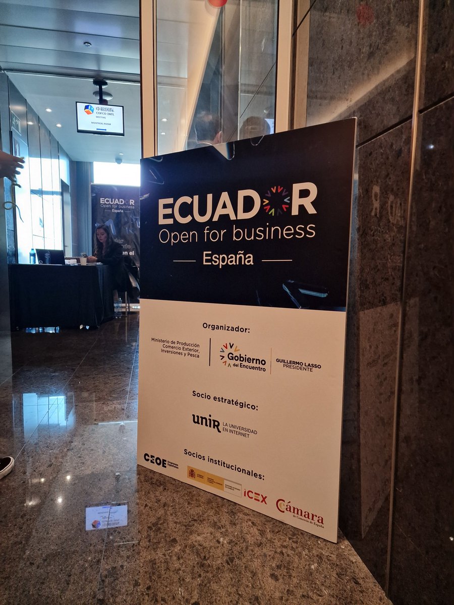 EcOpen4Business's tweet photo. Y damos por concluido el foro #EcuadorOpenforBussines 🇪🇨 2022 en Madrid 🇪🇸 

¡Muchas gracias a todos los ponentes y asistentes que habéis formado parte de este gran evento!

Nos vemos en 2 semanas en Nueva York 🇺🇸 https://t.co/xAcnm1ff8M