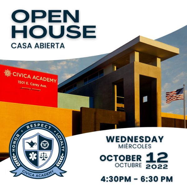 CIVICA_Academy's tweet photo. CIVICA Open House - SAVE THE DATE!  
CIVICA OPEN HOUSE
Wednesday, October 12th
4:30 pm to 6:30 pm

¡RESERVA!
CASA ABIERTA CÍVICA
miércoles, 12 de octubre
16:30 a 18:30 https://t.co/a4abSz8ZwX https://t.co/Ofttmy95lu