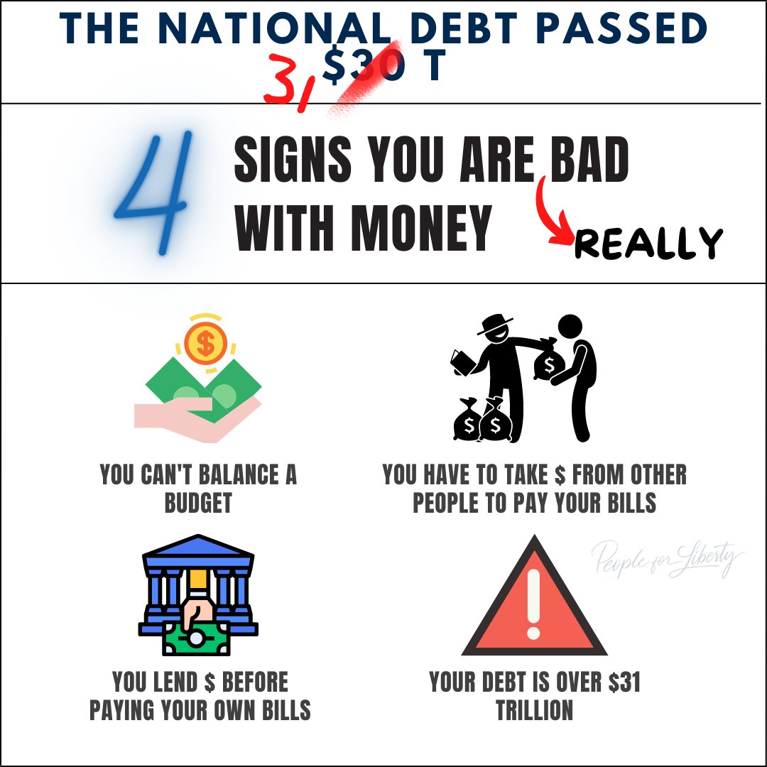 JoForLiberty's tweet photo. I didn't think I was going to have to repost this graphic so soon, but we've managed to rack up another $1,000,000,000,000 in debt in 245 days. https://t.co/DeMlSZDr8p