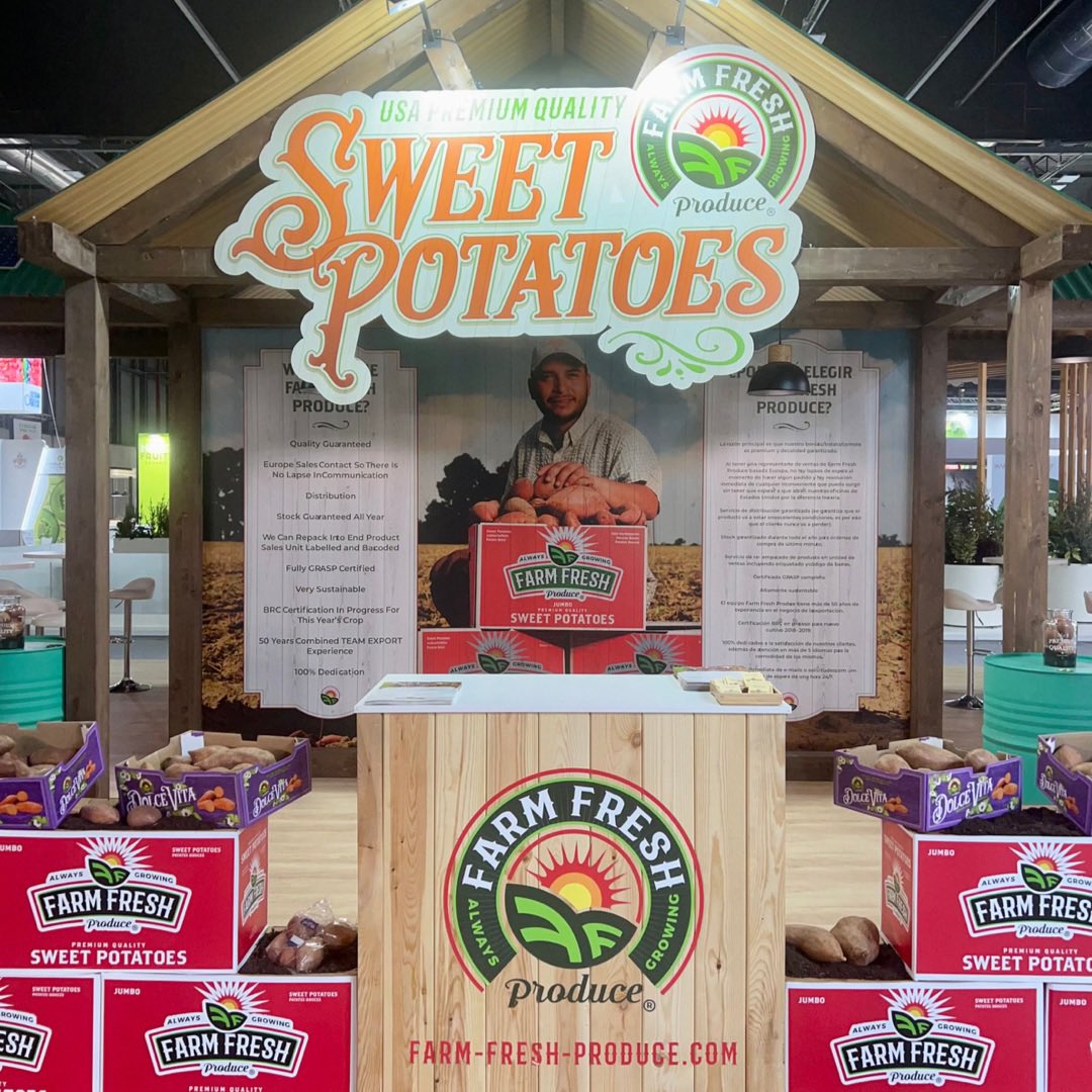 FarmFreshTweets's tweet photo. Day 1 at @FruitAttraction was a success 👏🏼 
We are near the end of Day 2 and the energy has just been on another level! Thank you @IFEMA  for bringing such an awesome crowd together. 
Check us out and try our @fullsteam  #sweetpotato beer at boot #10C03 
#FruitAttraction22 https://t.co/oKoYrp74Cv