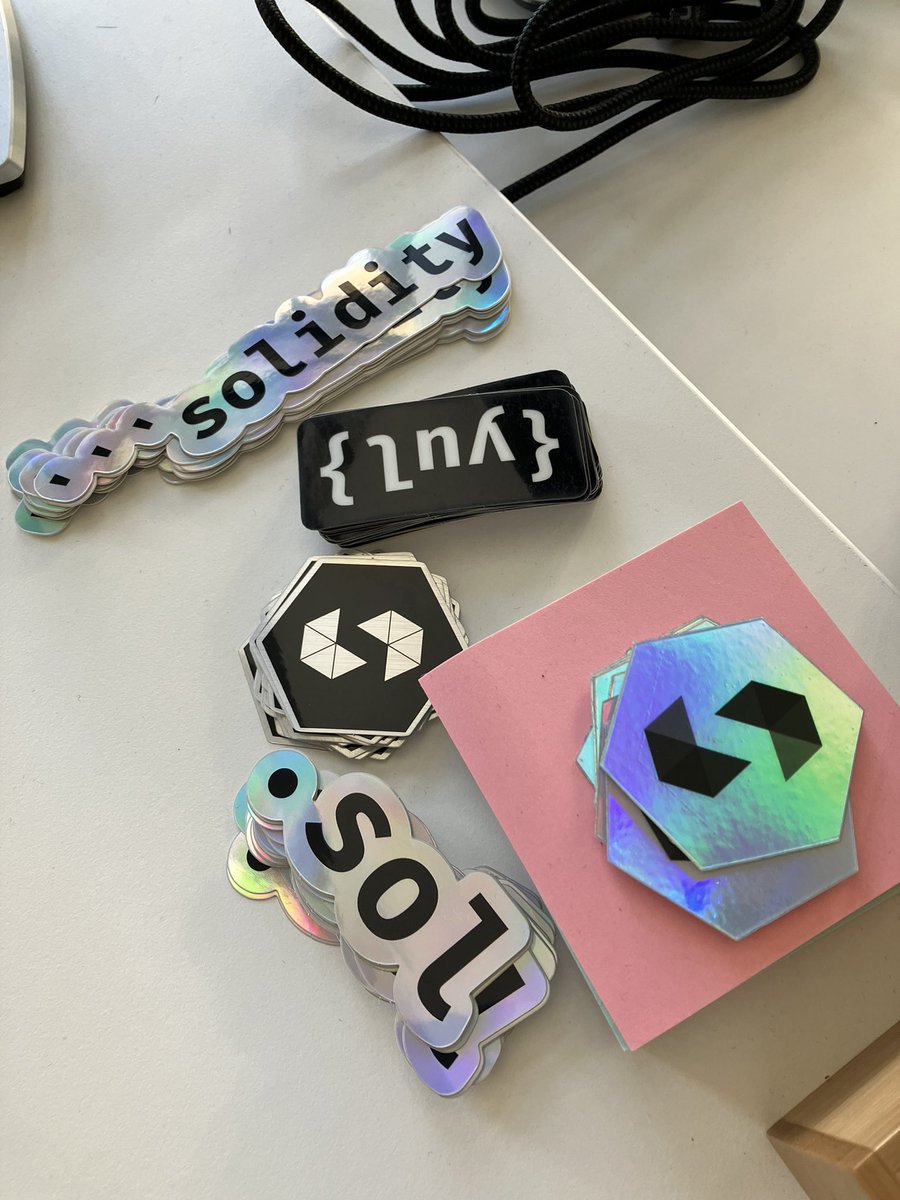If you like stickers (or other surprises) and want to get to know the Solidity team or ask us a question come by our Impact Booth at @EFDevcon on Thursday, Oct 13! Looking forward to seeing you there. ✨