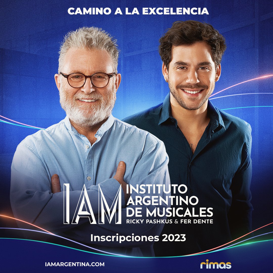 ¡INSCRIPCIÓN ABIERTA!
Somos el espacio de profesionalización artística N°1 en Latinoamérica.

¿Querés formar parte de IAM en 2023? 🚀 Anotate acá: iamargentina.com

#teatro #teatromusical #comediamusical #rickypashkus #ferdente