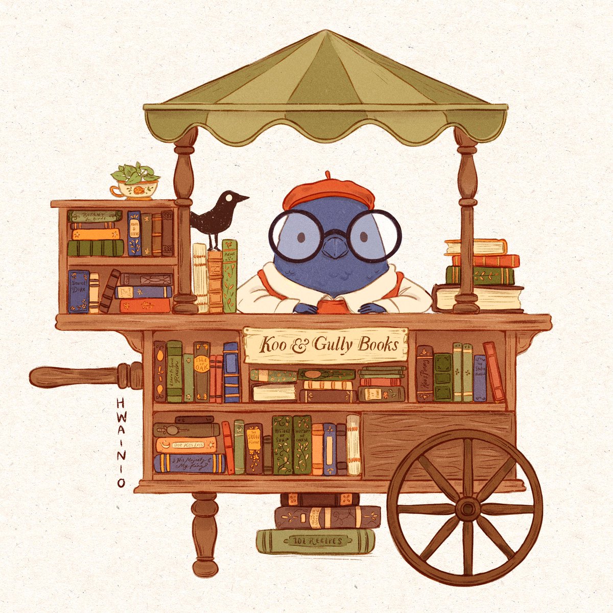 「Care for a book? She's got all your favo」|🌿🍄 Hanna 🍄🌿 in Japan!のイラスト