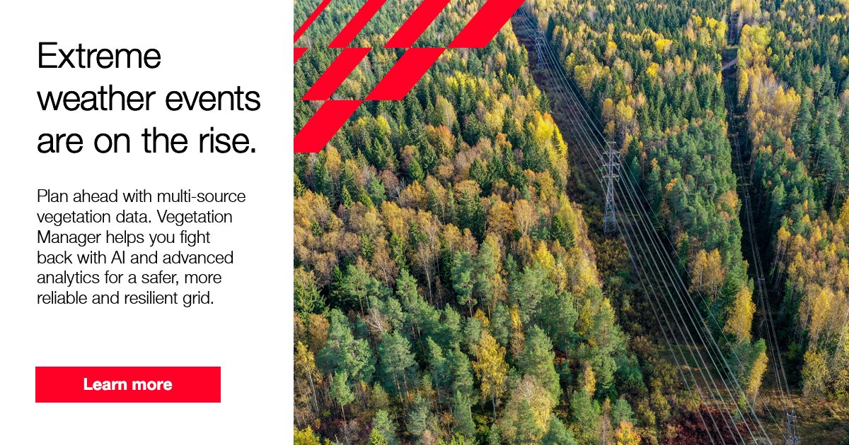 hitachienergy's tweet photo. AI increases crew and equipment safety. Optimize vegetation management with closed-loop planning and work awareness. 🌲 Learn more: https://t.co/VYUkQHybUM

#VegetationManagement #Utilities https://t.co/LFAbRQVGHp