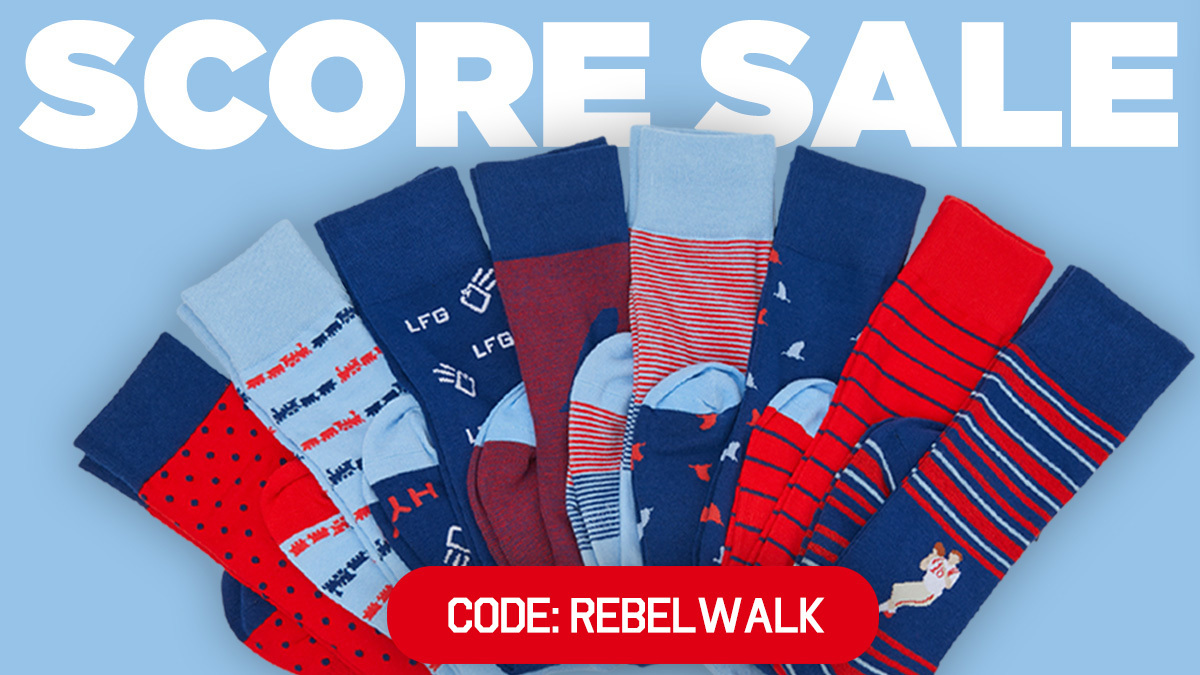 DeadSoxy announces a HUGE fall score! 

At the end of the Vandy game, however many points the Rebs scored, <a href="/DeadSoxy/">DeadSoxy</a> will match as a % discount! (38 points = 38% off; Promo caps at 60%). 

Visit DeadSoxy.com. Use PROMO code RebelWalk to get score sale % off ALL orders!