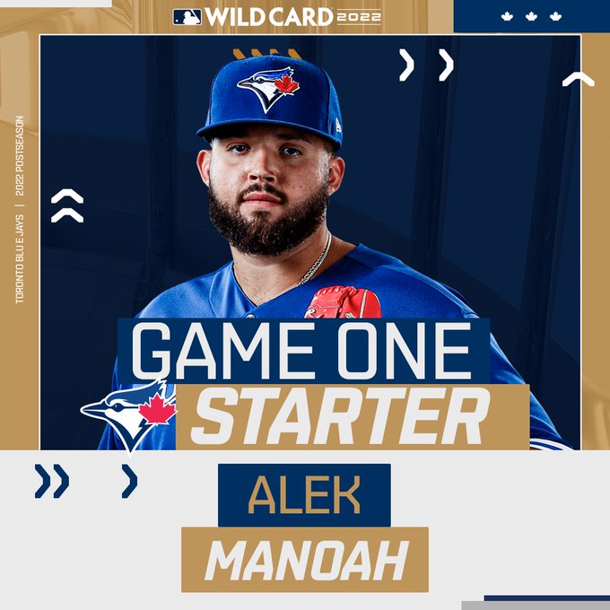 Alek Manoah will start Game One of the AL Wild Card Series.