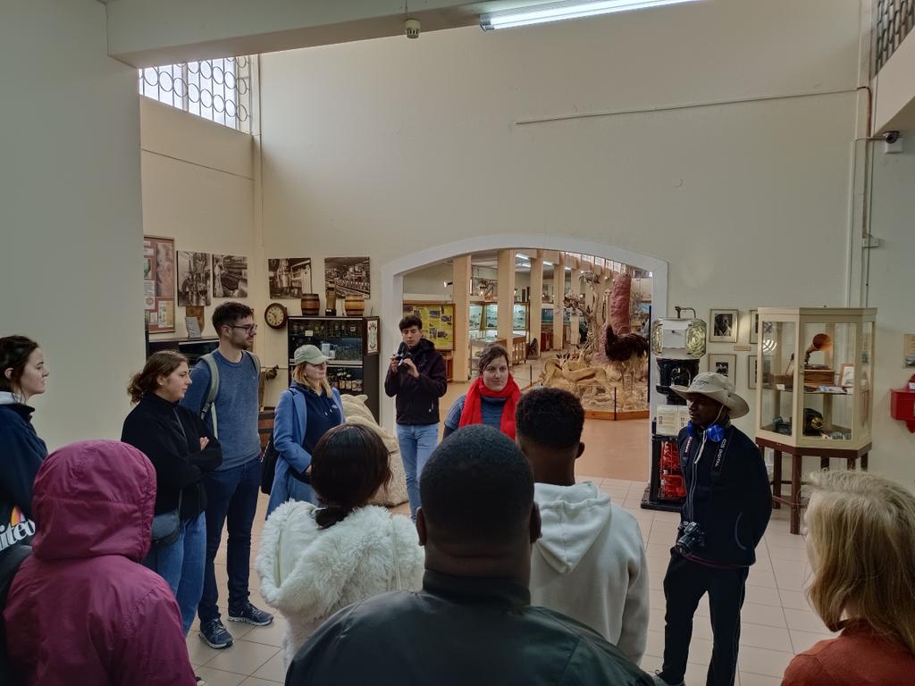 HistoBlick's tweet photo. German-namibian Summerschool Day 3 @uni_tue @unam_na @.LindenMuseum 
Museum of Swakopmund 1/.. https://t.co/pWSBxwGrOK