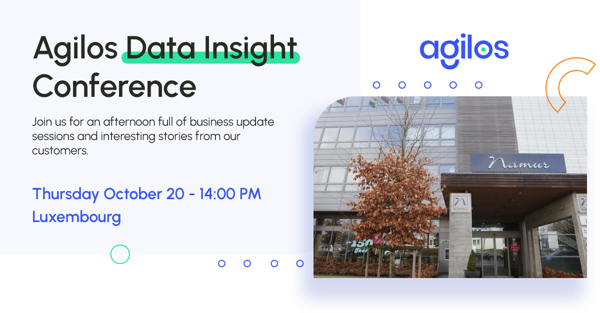 agilossolutions's tweet image. On October 20, we&apos;ll host our Agilos #Data #Insight Conference for Customers. Join us for an afternoon full of business update sessions and interesting stories from our customers. Register now! agilos.com/resources/even…