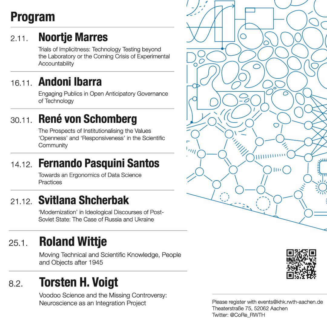 Winter is coming!❄️And our Lecture Series for the winter term 22/23, too! Don't miss a wonderful start with a lecture by @NoortjeMarres on the 2th of Nov. All details in our website: khk.rwth-aachen.de #researchcultures