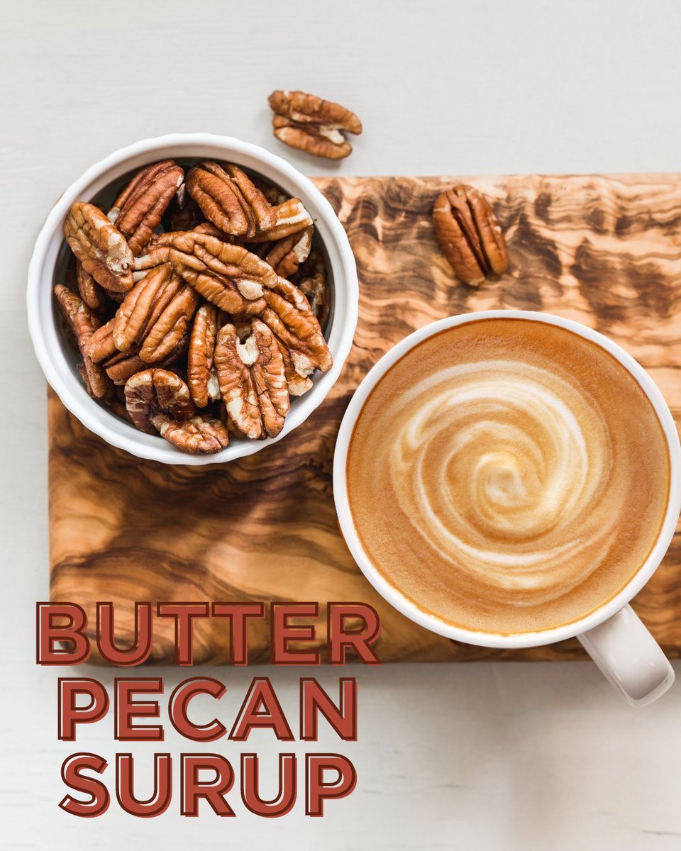 Our buttery syrup is sweet and rich, with a subtle pecan flavor. Try it in your morning latte for a fantastic treat! ☕ #butterpecan #upouriabutterpecansyrup #latte #coffee  #espresso #coffeetime #upouria #SunnySkyProducts #BeverageSolutionsProvider