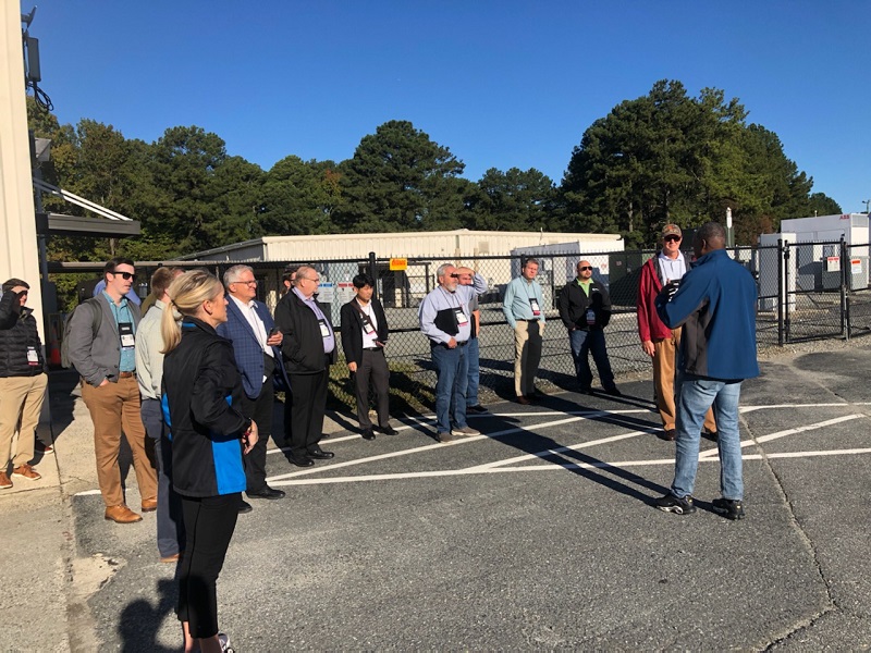 .@tdworldmag inaugural Conference & Exhibition under way in #Charlotte. Group of hosts from @DukeEnergy give a tour of the Mount Holly #RenewableEnergy Innovation Center testing #energystorage #Solar #emobility and #microgrid technologies. #powerdelivered ...