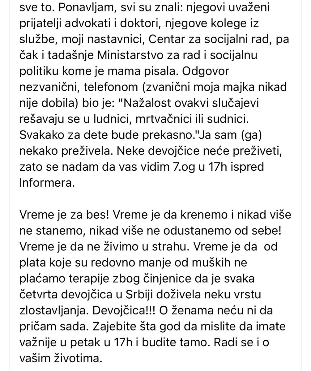 Mishomor's tweet photo. "Govorio je da to radi jer zna šta moju majku kurvu najviše boli - boli je da joj povredi dete, a ionako ću ja jednog dana biti kurva pa zaslužujem sve to." https://t.co/wFPU6CR7wJ