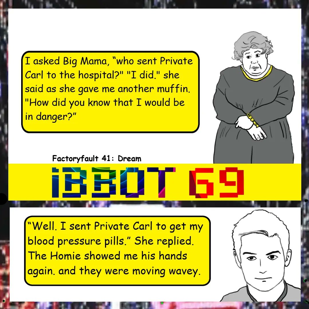 69ibbot's tweet photo. Factory fault 41: Dream
"Who sent Private Carl to the hospital?"
@69ibbot 
#comics #factoryfaults #webcomics https://t.co/CNjPm5fhWc