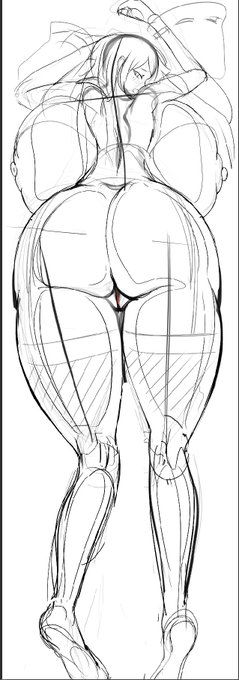 抱き枕後ろラフ 