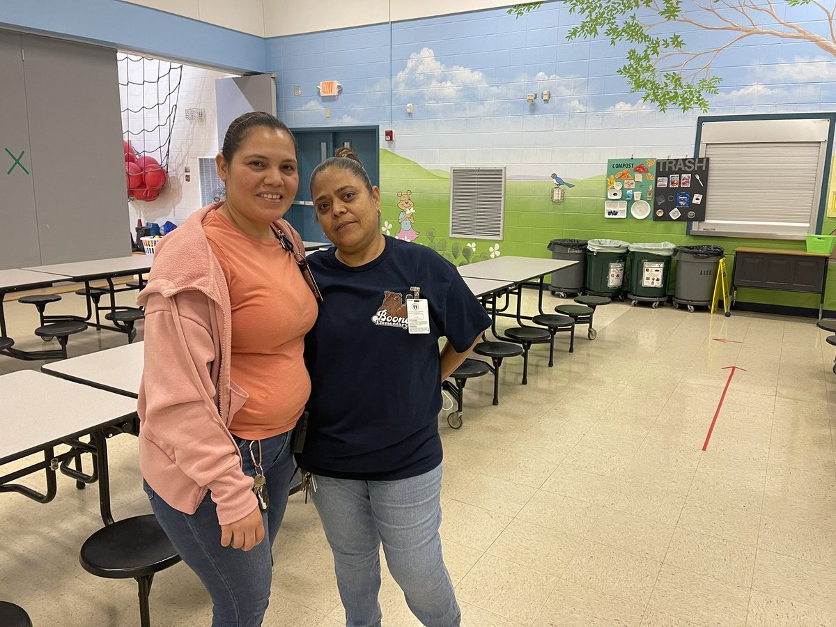 Happy Custodians week to our <a href="/BooneBears/">George and Johnnie Boone Elementary</a> custodians Jennifer, Ignacio and Juana. We are grateful for all that you do. #weareAISD
