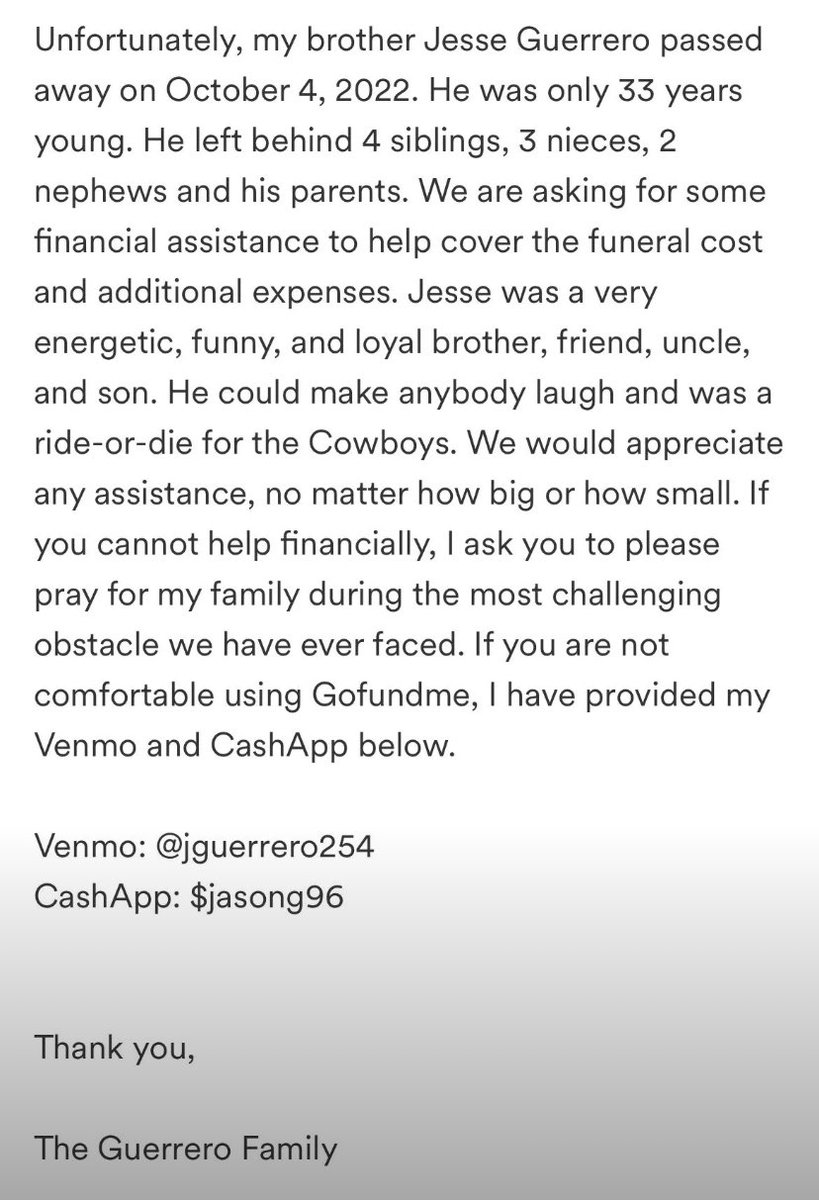 Rptrojan9's tweet photo. Prayers for the Guerrero family. Calling all Trojans lost a good player,teammate,brother. Once a Trojan Always a Trojan.🙏Jesse Guerrero RIP… https://t.co/7sD94kOcDB