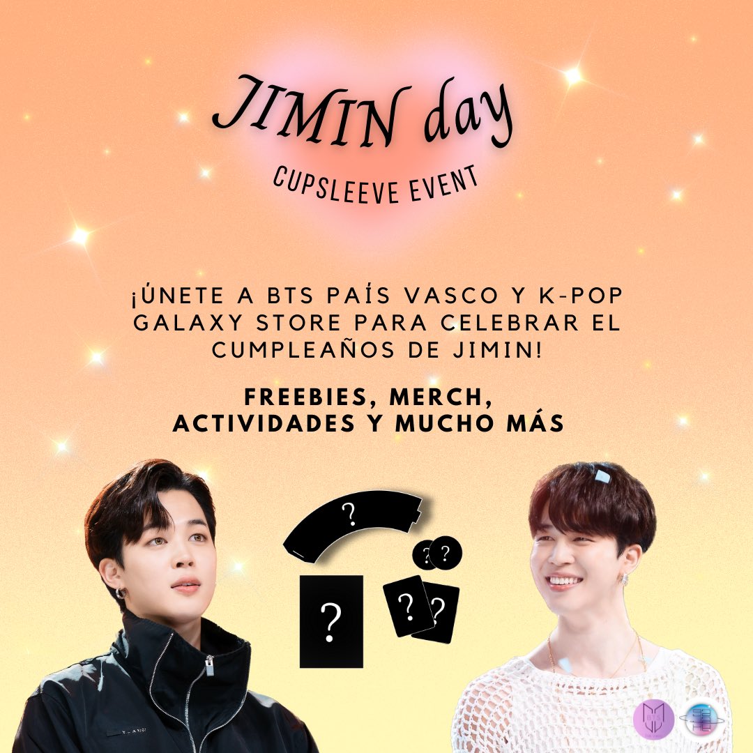 BTS_PaisVasco's tweet photo. ✦ JIMIN DAY 🐣🎂 CUP SLEEVE EVENT ✦

¡Ven a celebrar el cumpleaños de Jimin junto a ARMY! 🌙✨

🗓️ Viernes, 14 de octubre

🕐 16:00 PM - 21:00 PM

📍 @kpopgalaxystore

• Toda la información en las imágenes• 

#BTS #JIMIN #JIMINEVENT #HAPPYJIMINDAY #JIMINDAY #PARKJIMIN https://t.co/BkEHiZIreK