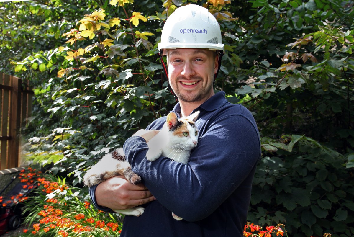 WeAreOpenreach's tweet photo. Meet Tia the stowaway cat!🐈 ​

The Oban mog was feline adventurous when she snuck into engineer Doug’s van for a three-hour ferry trip to the Hebrides 😶 

He cared for her until he could return her to her family the next day 🥰​

A cat-tastic trip!​

#WeAreOpenreach https://t.co/sHRN8grRN4