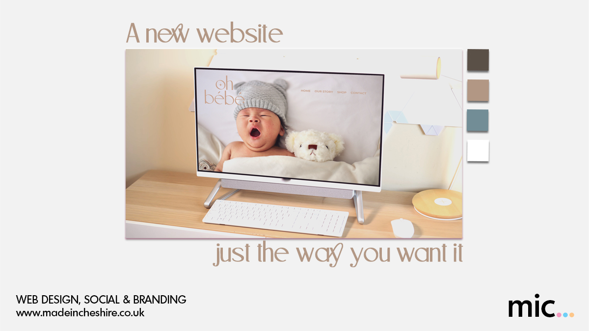 A shiny new website, just the way you want it - let's chat! 
DM or hello@madeincheshire.co.uk⁠
⁠
#webdesign #Altrincham #Cheshire #Manchester