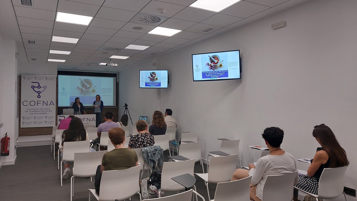 COF_Navarra's tweet photo. ☘️ Gracias por acompañarnos en el curso 'Plantas medicinales: protocolo del servicio de indicación farmacéutica en gripe y resfriado'
➡️ A cargo de la farmacéutica María José Alonso Osorio, miembro fundador de la Sociedad Española de Fitoterapia #SEFIT https://t.co/KhTNjlmir3