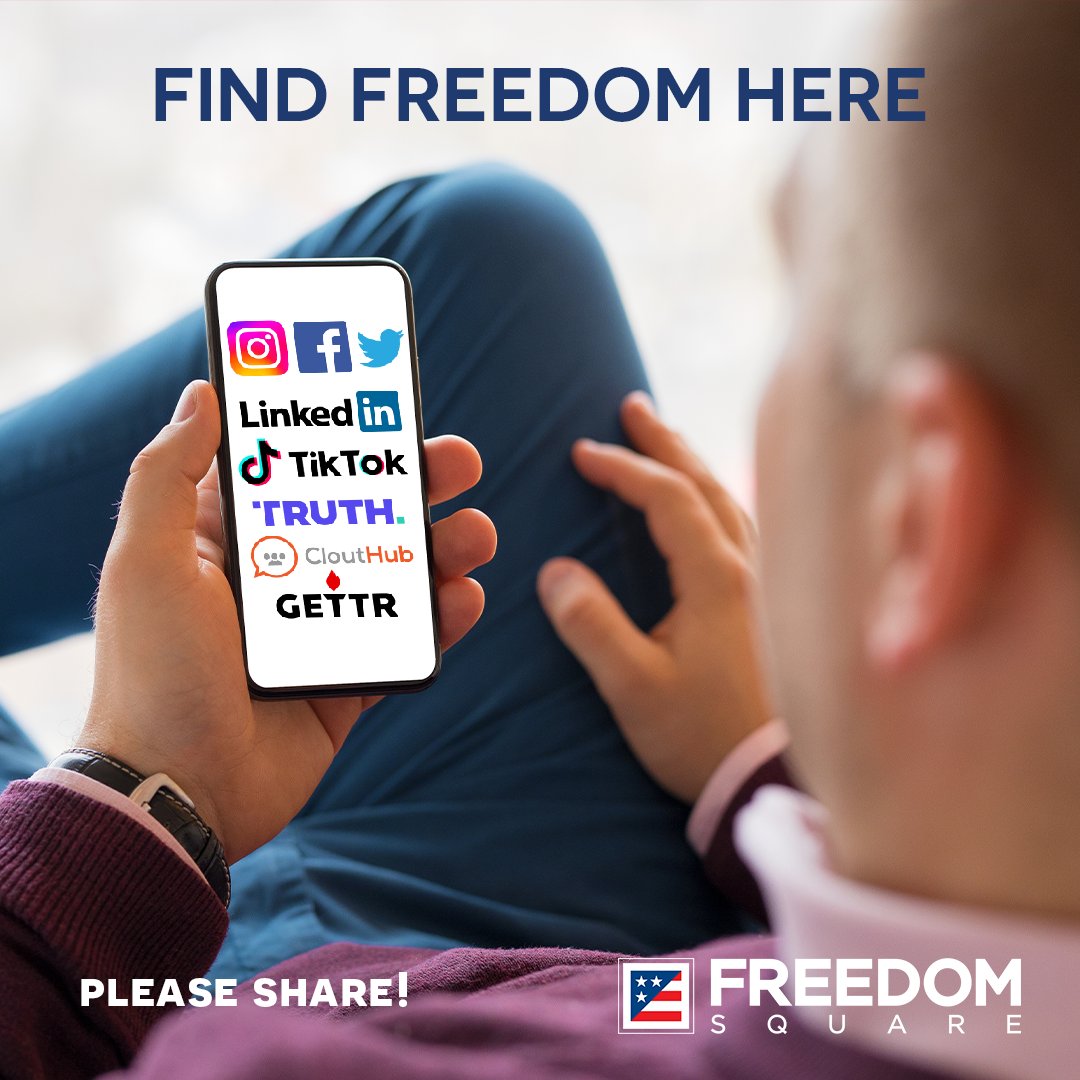 FreedomSquareUS's tweet photo. You can find us on a variety of social media platforms. Be sure to follow us and share with your friends.

#FreedomLivesHere #freedomsquare #freedom #freedomthinkers #freedomsquad #freedomfighters #america #madeinamerica #patriots #patriot #wethepeople https://t.co/wNR0DH2ur4