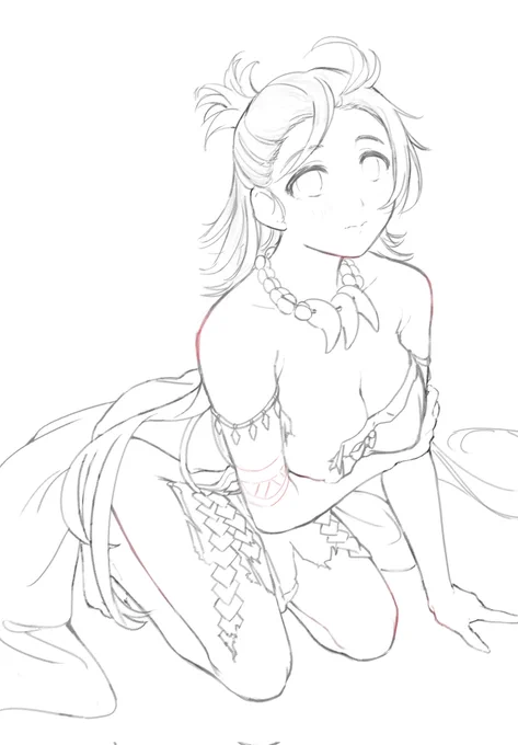 #リプきたキャラの服が唐突に弾け飛ぶ続いてはさとうさん( )からで卑弥呼ちゃん!柔らかな肌塗りを拘りました…!!構図や髪型にかなり苦戦したのでもっと絵を頑張ろうと思いました…ありがとうございましたー!! 