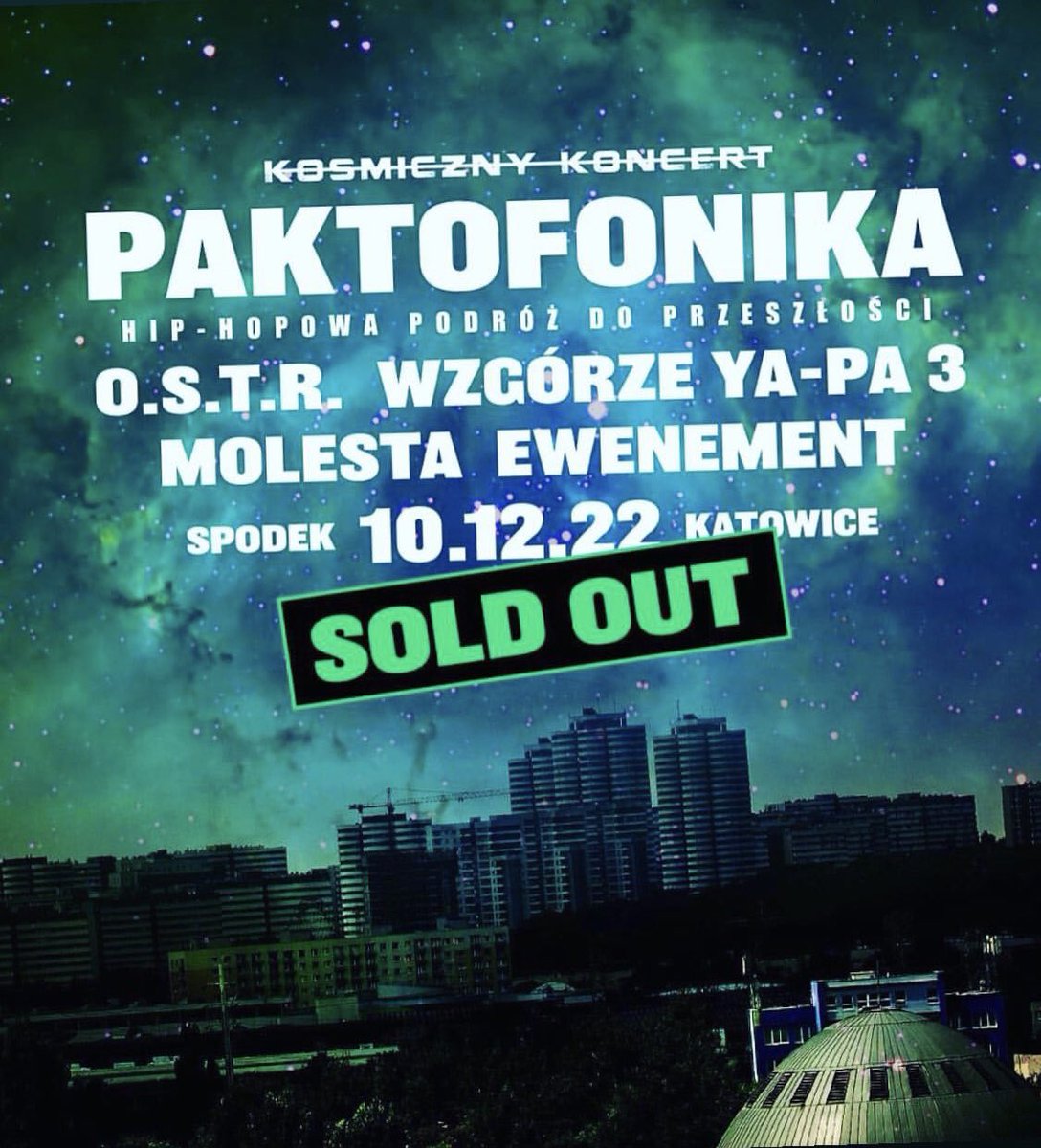 wdzone's tweet image. 10.12.22
Gram z Molestą w Katowicach.
SOLD OUT.
#kosmicznykoncert
