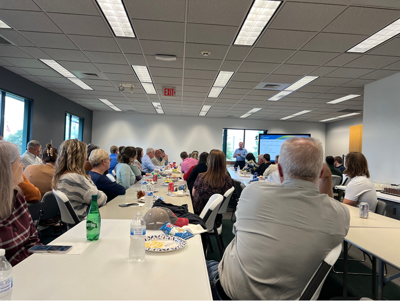 PDG1968's tweet photo. Last week Poggemeyer Design Group, Inc. a #KleinfelderCompany held an appreciation cookout for our employees with Architectural Department Manager Sonny Hamizadeh &amp; Client Account Manager Phil Whaley – friends for nearly 40 years and fraternity brothers (ΛΧΑ) – helming the grill. https://t.co/erJ5AJmORd
