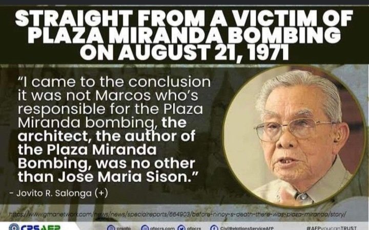 dTnalakRiderSR's tweet image. If I am to plan a hate campaign on certain individual Percy was a perfect candidate to sacrifice. Just like Plaza Miranda bombing. Sen Jovito Salonga was a victim but MSM play a different perspective. D 2nd SS is a perfect caption of a distorted item with malicious intent.