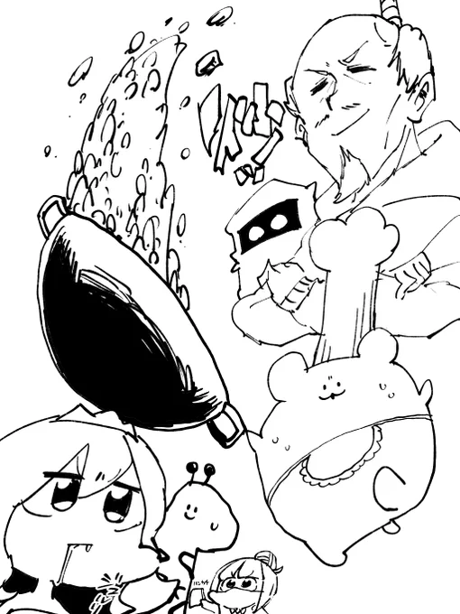 きょうの線画です🍣炒ッ 