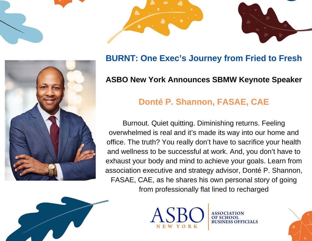 We're thrilled to announce our SBMW Keynote Speaker, <a href="/dontepshannon/">Donté Shannon, FASAE, CAE</a> 🎉🎉

Learn more and register: asbonewyork.org/page/SBMW_2022