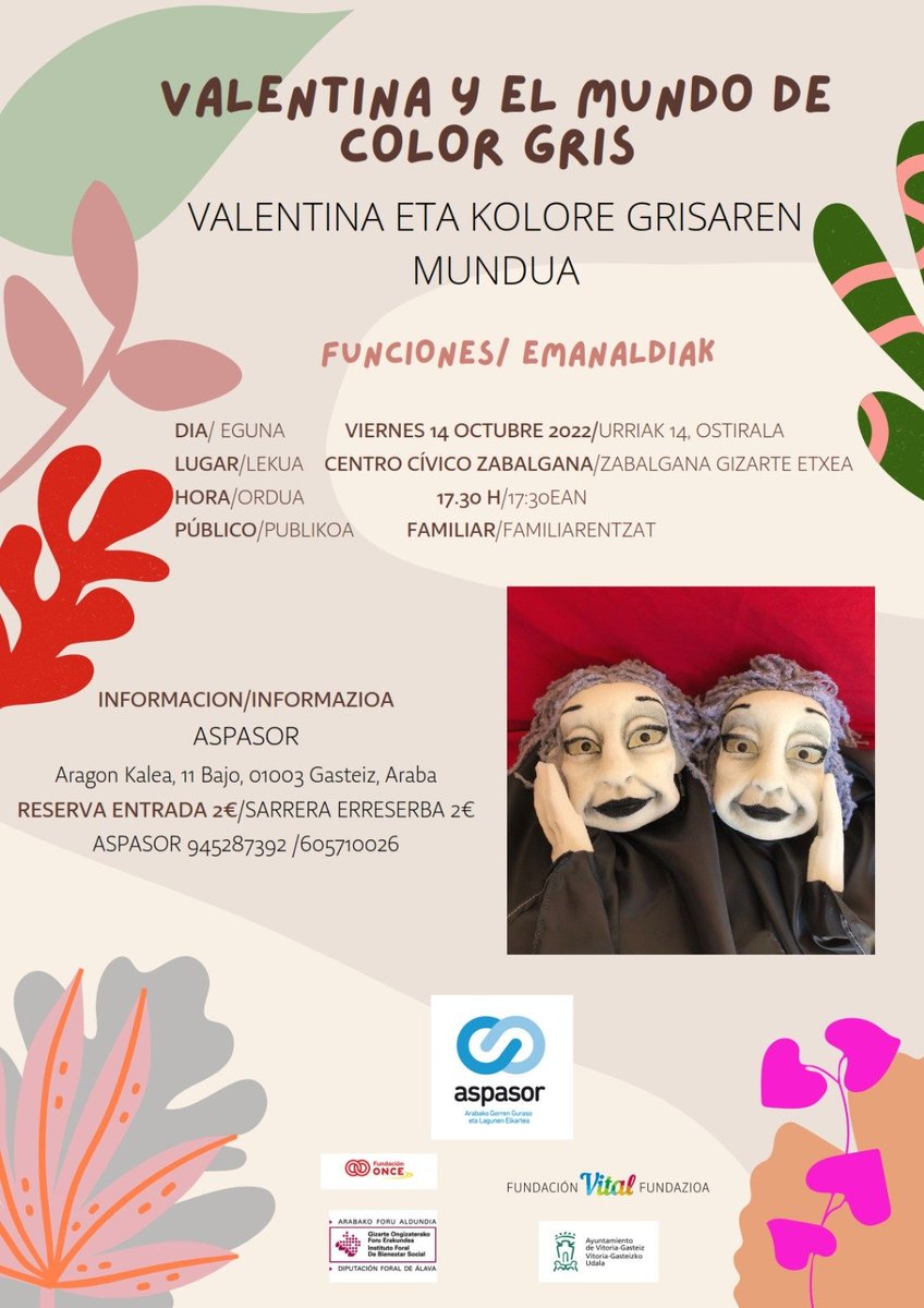 Una obra que contribuye a la inclusión y la equidad. Desde Aspasor esperamos  que  guste especialmente a lxs más pequeños.