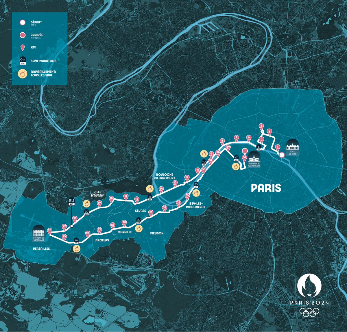 TonyEstanguet's tweet image. À @Paris2024, Marathon rime avec révolution !

Parcours inédit, spectaculaire et exigeant, hommage à la marche des femmes de 1789, et pour la première fois, l'épreuve femmes le dernier jour des Jeux, en clôture de l'athlé.
Marathoniennes et marathoniens, hâte de vous accueillir !