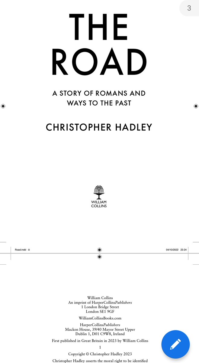 It's a journey that's taken 2000 years, but I'm nearly there. First page proofs arrived today. #romanroads #romanbritain #waystothepast