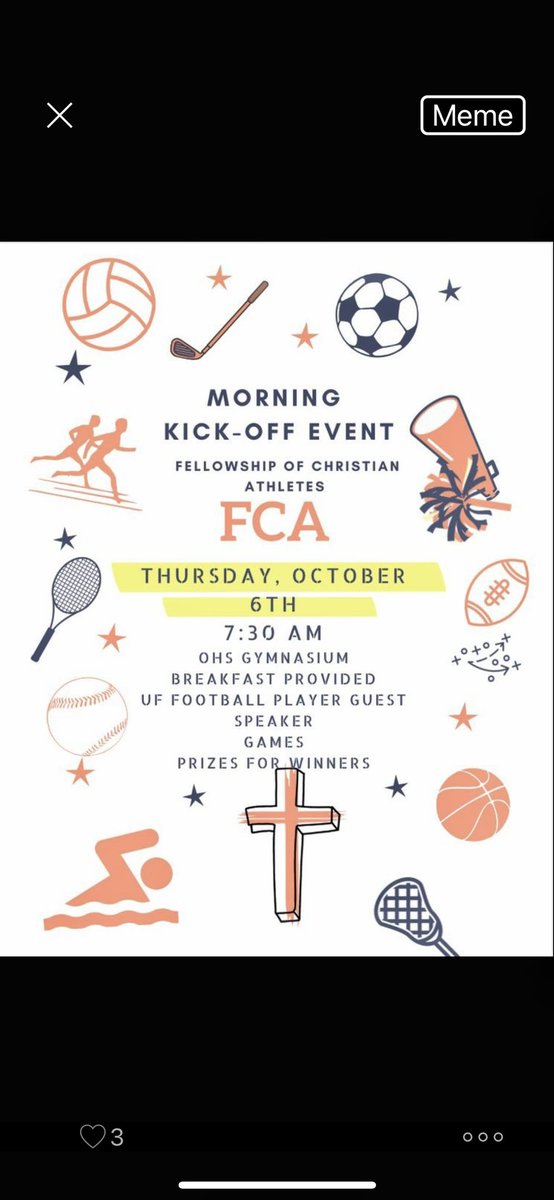 Excited for our FCA morning event tomorrow at Oak Hall School! @noahwilbanks @fcaimpactplay @TheFCATeam