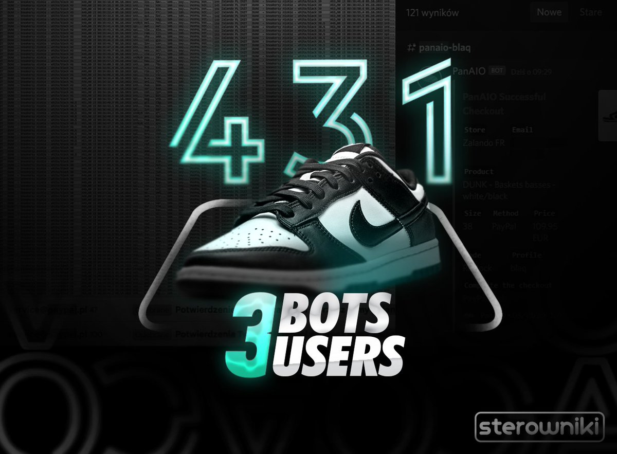 🔥 3 users and 3 bots = 431 checkouts! 🔥
Join: discord.gg/jCJDXvBKZ2
@Sterownikiaco