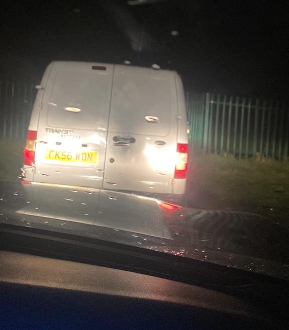 AbercarnUnited's tweet photo. 🚨🚨🚨

So the owner of this van is nothing to do with the 3 boys caught on our camera with the gates forced open and turn up randomly 2 hours later.

Garin Jones. You sir, are a liar.

Anyone who can read and has any sense can make their own mind up.

We know what we think. https://t.co/YtKPweENqO