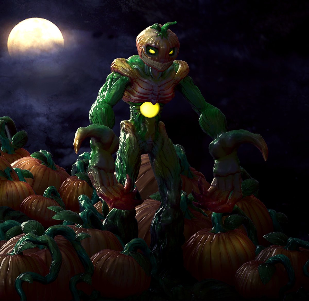 myminifactory.com/object/3d-prin… #mymini #myminifactory #mini #3dprinting #3dartist #3dartwork #3dprint #zbrush #art #artistsontwitter #Halloween2022 #pumpkin #miniaturepainting #STL