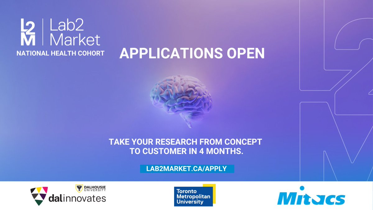 Lab2MarketCA's tweet image. Apply for the National Health 2023 Cohort.

Applications will close on October 28th, 2022 @11PM ADT.

Learn more about the program here:  drive.google.com/file/d/16Abtzq…

Apply here: lab2market.ca/apply/