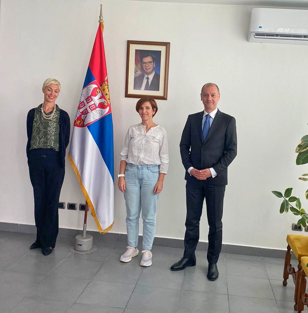 abigeila74's tweet photo. Today I met the ambassador of Serbia 🇷🇸
@SVukcevic and the ambassador of North Macedonia🇲🇰 Dancho Markovski, in the framework of the "#Open #Balkan Theatre". This platform will strengthen #cooperation as well as #promote the #cultural values of the three countries. https://t.co/0Q4pbcl7cy