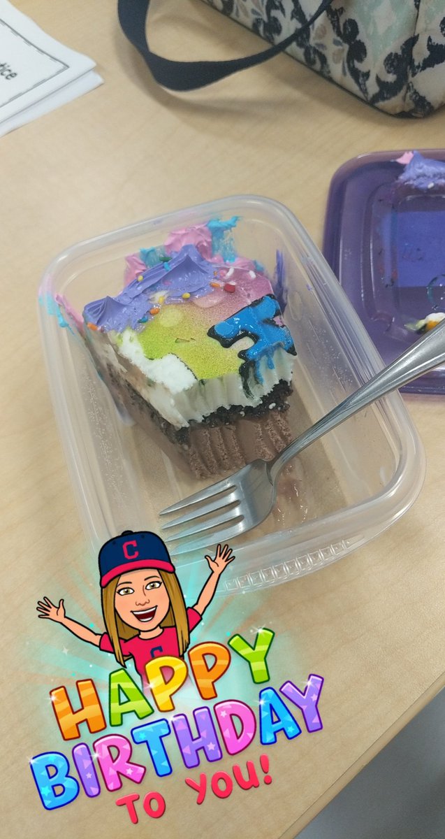 You know it's going to be a great day when one of your students shares a piece of their birthday cake with you for your lunch! 🎉