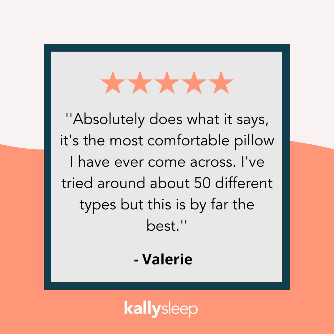 kally_sleep's tweet photo. Who needs to try 50 pillows when a Kally pillow is no. 1 🏆  We love seeing reviews like these and hearing about your sleep transformations! https://t.co/r4ySiRc6r5