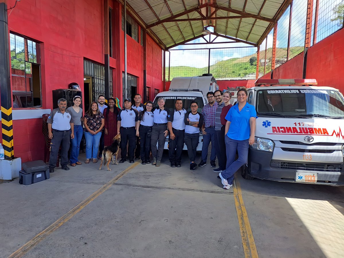 isabellaxfaria's tweet photo. Last week in 🇬🇹, we presented our low-cost tourniquet simulator to @IntuitiveSurg and I finally met the firefighters that inspired this project.

We hope our self-teaching app and simulator help improve access to quality prehospital training worldwide!

@HarvardPGSSC @crashsavers https://t.co/EM9N9HjQzL