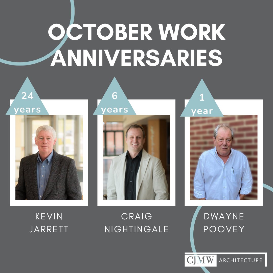 It's Fall, y'all! Happy October from CJMW! We're excited to see what this next season brings. This month, we're celebrating three work anniversaries - thank you all for everything you do! 
#workanniversary #workiversary #october #thankyou #cjmw #cjmwarchitectureandinteriordesign